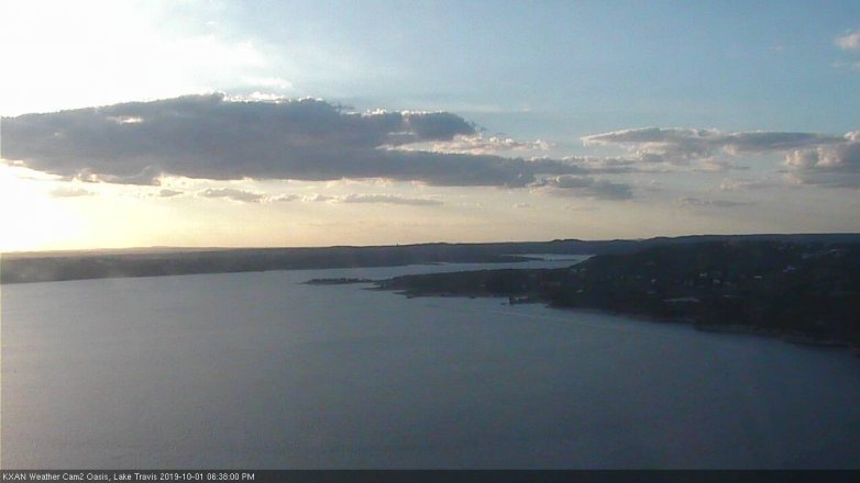 Lake Travis webcam, October 1, 2019 5:40 PM CT