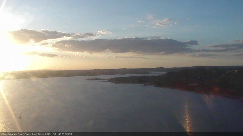 Lake Travis webcam, October 1, 2019 5:55 PM CT