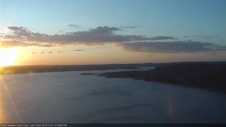 Lake Travis webcam, October 1, 2019 6:10 PM CT