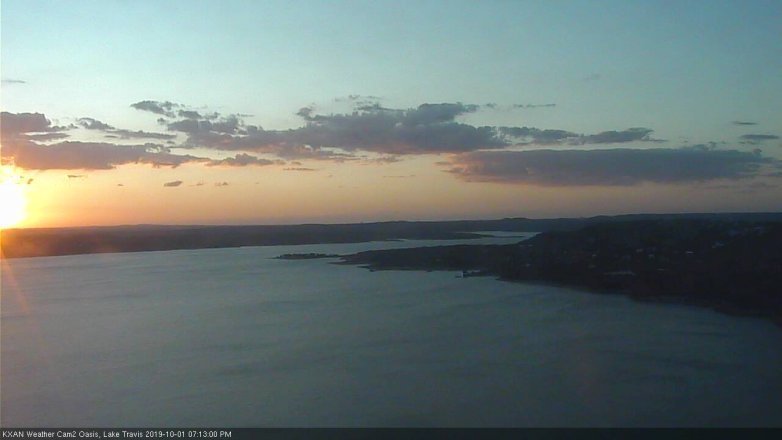 Lake Travis webcam, October 1, 2019 6:15 PM CT