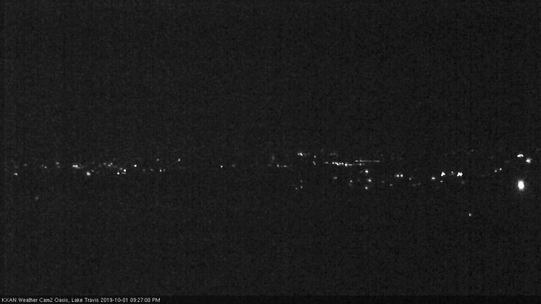 Lake Travis webcam, October 1, 2019 8:30 PM CT
