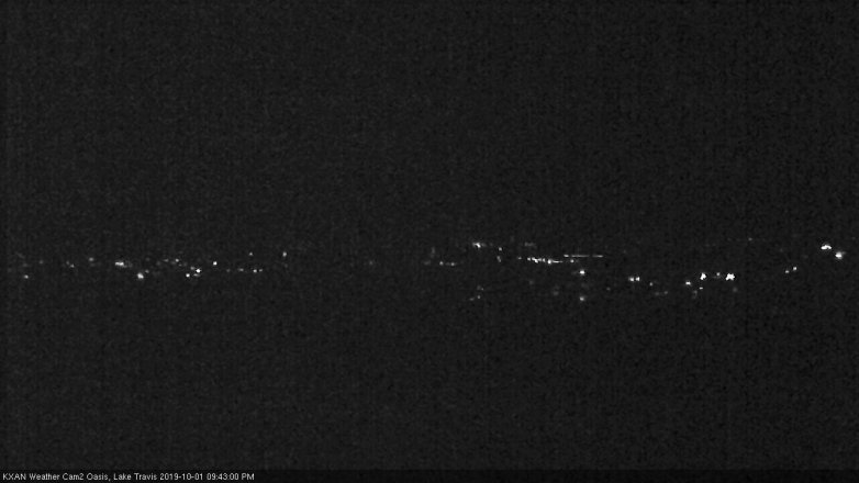 Lake Travis webcam, October 1, 2019 8:45 PM CT