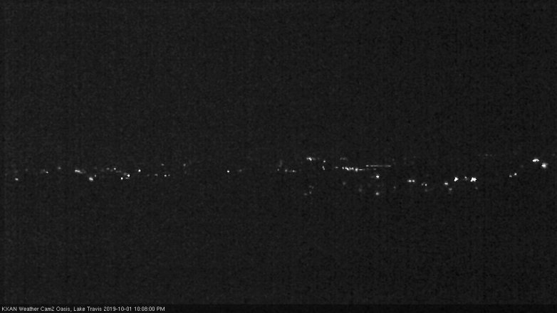 Lake Travis webcam, October 1, 2019 9:10 PM CT