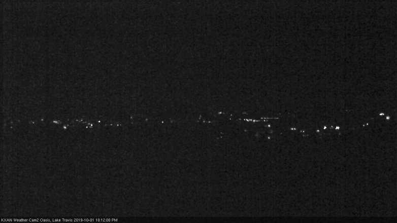 Lake Travis webcam, October 1, 2019 9:15 PM CT