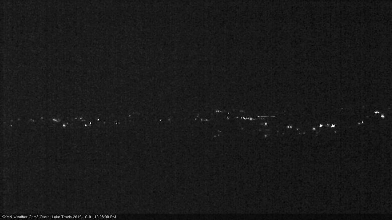 Lake Travis webcam, October 1, 2019 9:30 PM CT