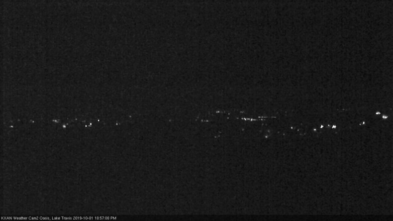 Lake Travis webcam, October 1, 2019 10:00 PM CT
