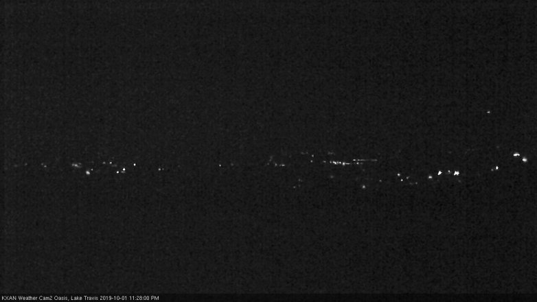Lake Travis webcam, October 1, 2019 10:30 PM CT