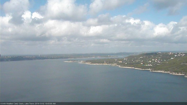 Lake Travis webcam, October 2, 2019 9:45 AM CT