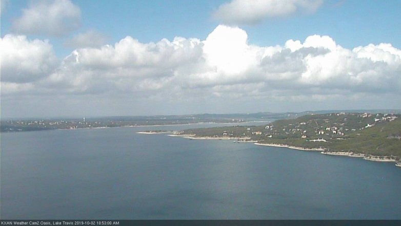 Lake Travis webcam, October 2, 2019 9:55 AM CT
