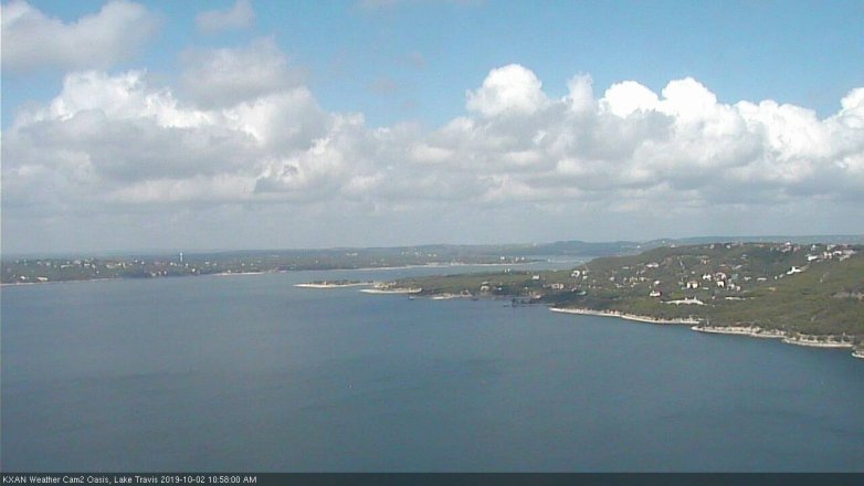 Lake Travis webcam, October 2, 2019 10:00 AM CT