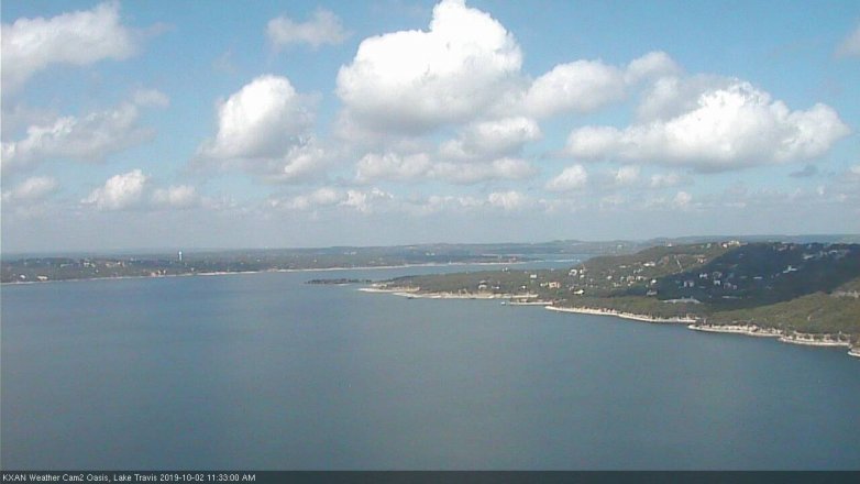 Lake Travis webcam, October 2, 2019 10:35 AM CT