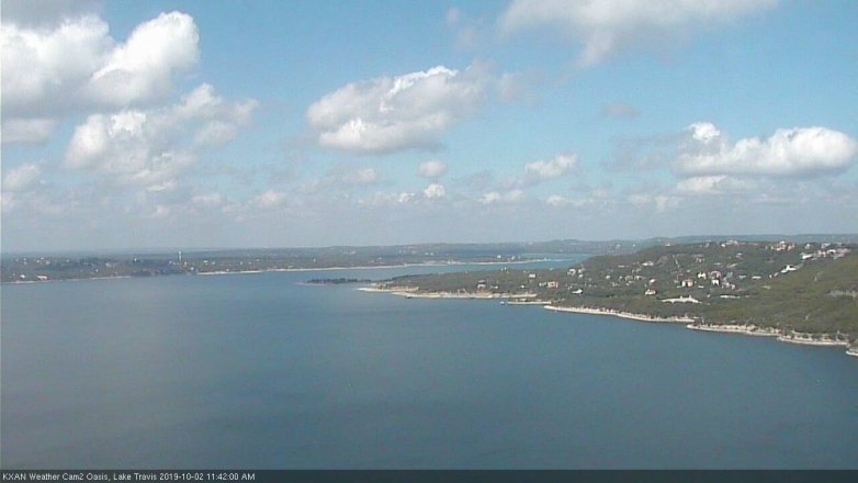 Lake Travis webcam, October 2, 2019 10:45 AM CT