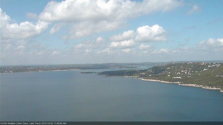 Lake Travis webcam, October 2, 2019 10:50 AM CT