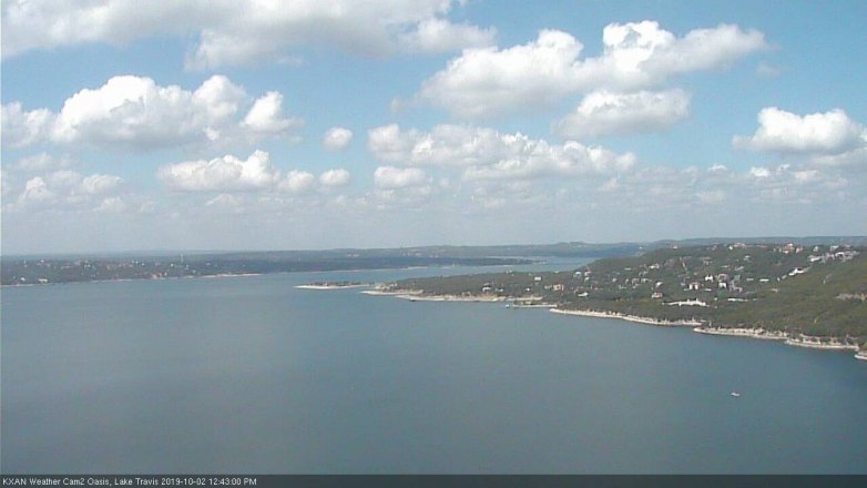 Lake Travis webcam, October 2, 2019 11:45 AM CT