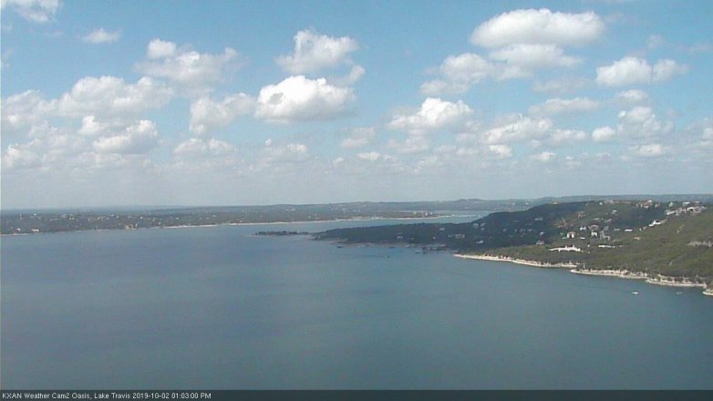Lake Travis webcam, October 2, 2019 12:05 PM CT