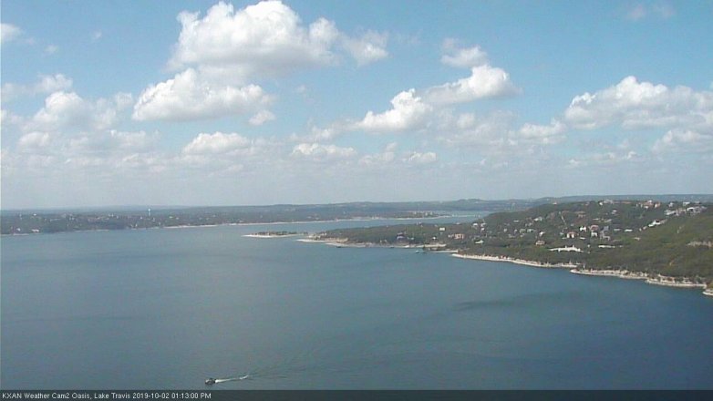 Lake Travis webcam, October 2, 2019 12:15 PM CT