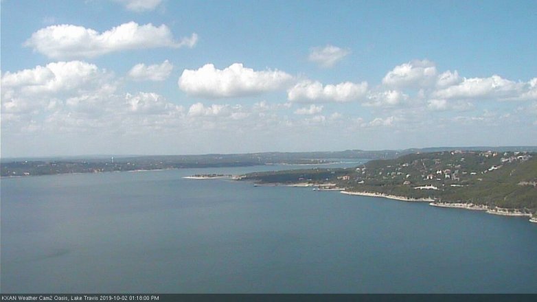 Lake Travis webcam, October 2, 2019 12:20 PM CT