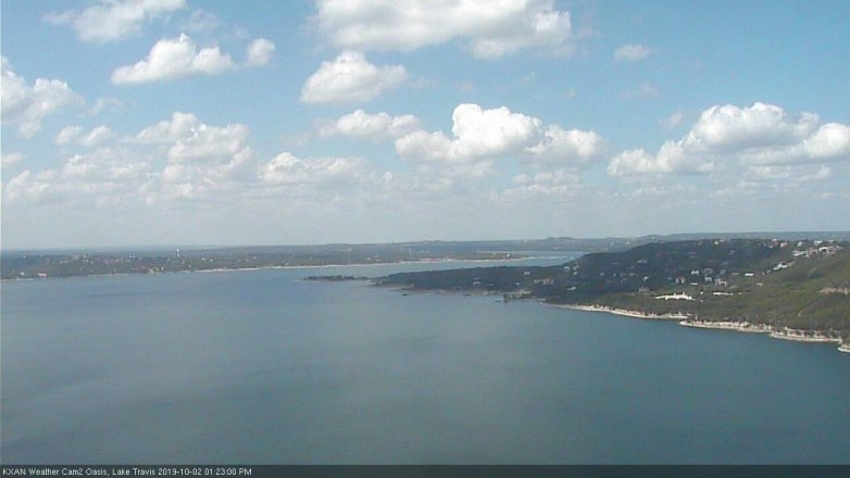 Lake Travis webcam, October 2, 2019 12:25 PM CT