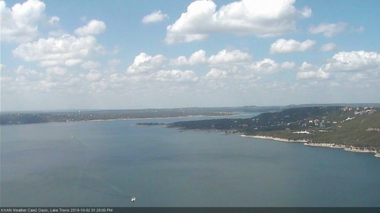 Lake Travis webcam, October 2, 2019 12:30 PM CT