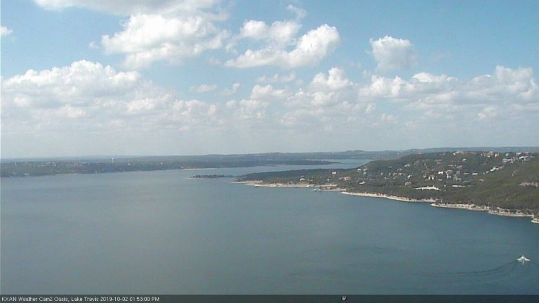 Lake Travis webcam, October 2, 2019 12:55 PM CT