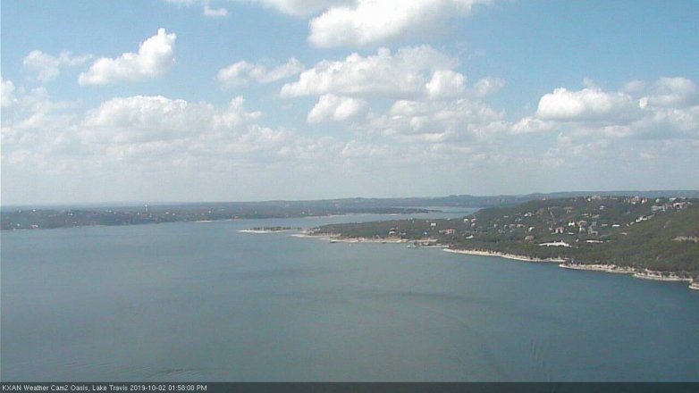 Lake Travis webcam, October 2, 2019 1:00 PM CT