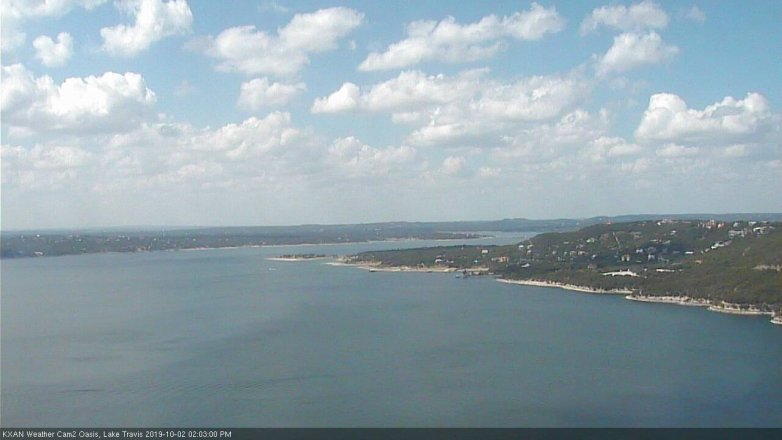 Lake Travis webcam, October 2, 2019 1:05 PM CT
