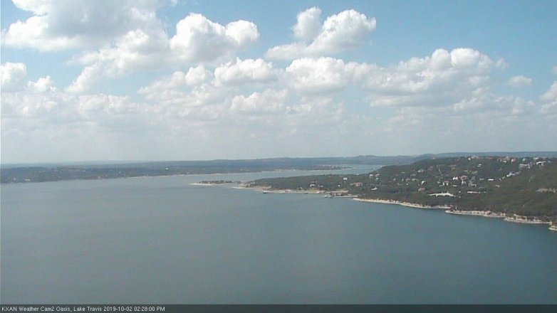 Lake Travis webcam, October 2, 2019 1:30 PM CT