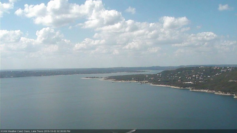 Lake Travis webcam, October 2, 2019 1:40 PM CT