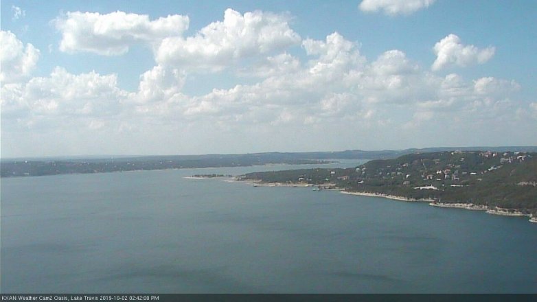 Lake Travis webcam, October 2, 2019 1:45 PM CT