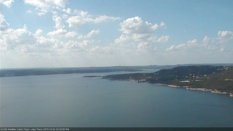 Lake Travis webcam, October 2, 2019 2:30 PM CT
