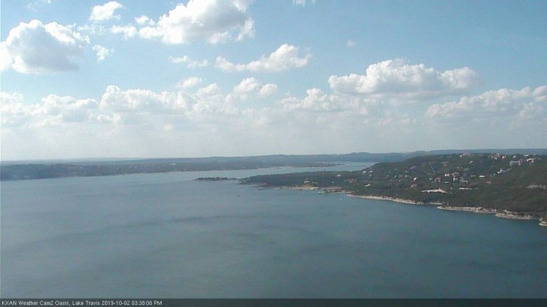 Lake Travis webcam, October 2, 2019 2:40 PM CT