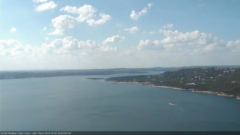 Lake Travis webcam, October 2, 2019 2:45 PM CT