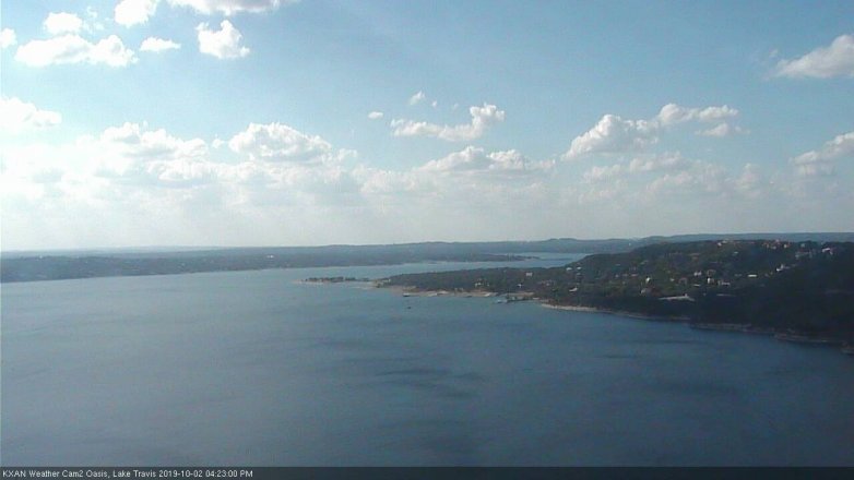 Lake Travis webcam, October 2, 2019 3:25 PM CT