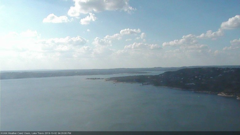 Lake Travis webcam, October 2, 2019 3:30 PM CT