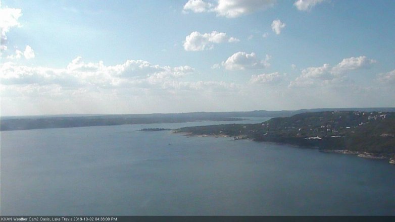 Lake Travis webcam, October 2, 2019 3:40 PM CT