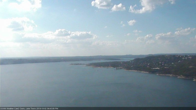 Lake Travis webcam, October 2, 2019 3:45 PM CT