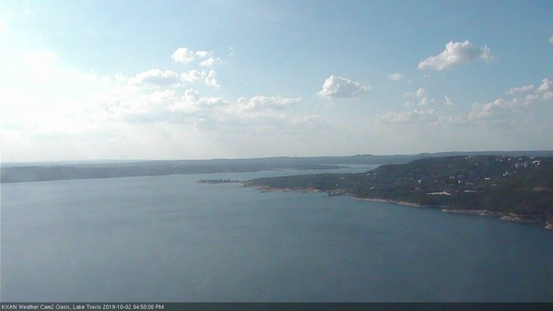 Lake Travis webcam, October 2, 2019 4:00 PM CT