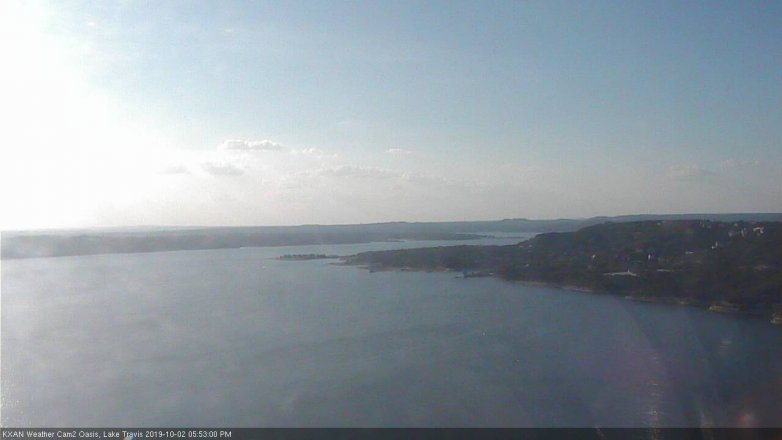Lake Travis webcam, October 2, 2019 4:55 PM CT
