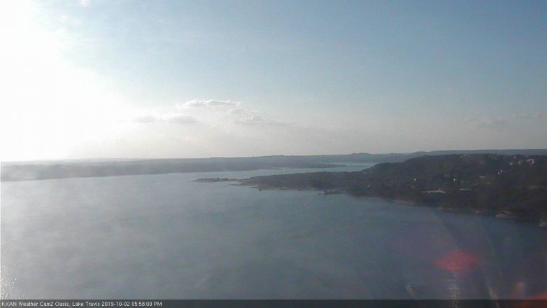 Lake Travis webcam, October 2, 2019 5:00 PM CT