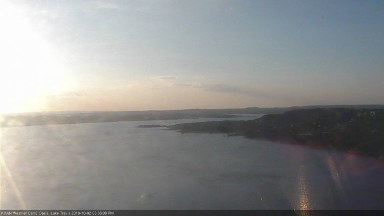 Lake Travis webcam, October 2, 2019 5:40 PM CT