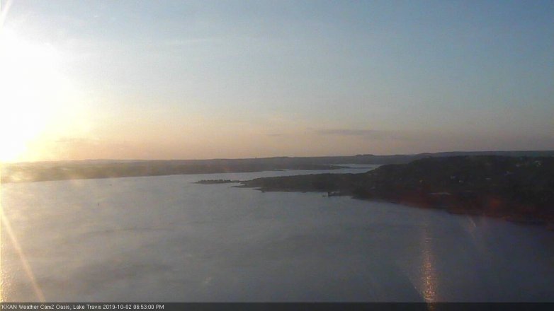 Lake Travis webcam, October 2, 2019 5:55 PM CT