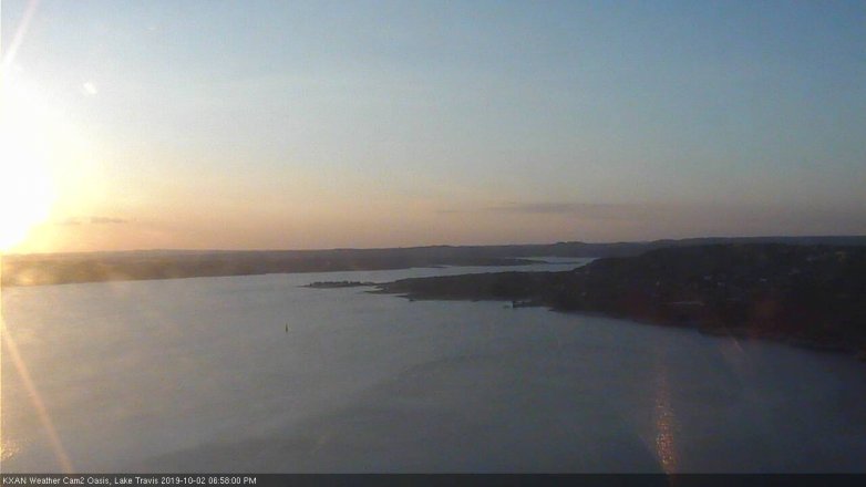 Lake Travis webcam, October 2, 2019 6:00 PM CT