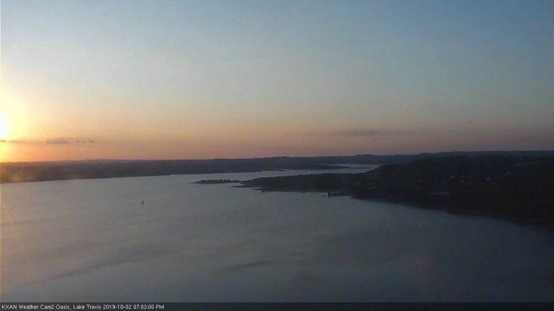 Lake Travis webcam, October 2, 2019 6:05 PM CT
