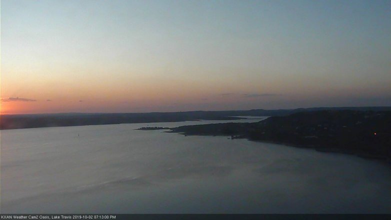 Lake Travis webcam, October 2, 2019 6:15 PM CT