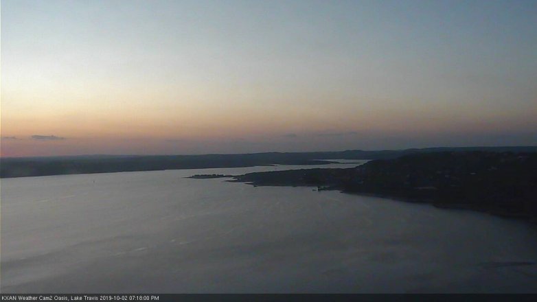 Lake Travis webcam, October 2, 2019 6:20 PM CT