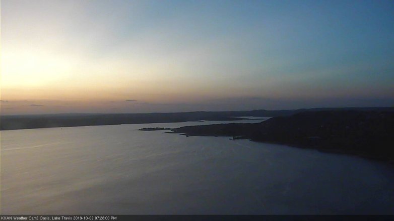 Lake Travis webcam, October 2, 2019 6:30 PM CT