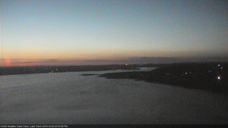 Lake Travis webcam, October 2, 2019 6:50 PM CT