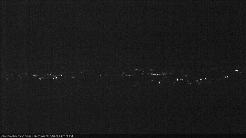 Lake Travis webcam, October 2, 2019 8:30 PM CT