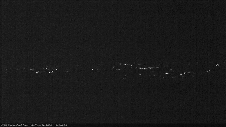 Lake Travis webcam, October 2, 2019 9:45 PM CT