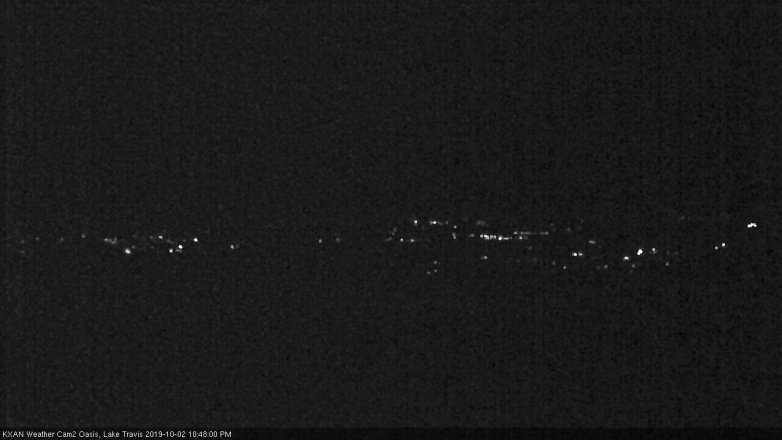 Lake Travis webcam, October 2, 2019 9:50 PM CT